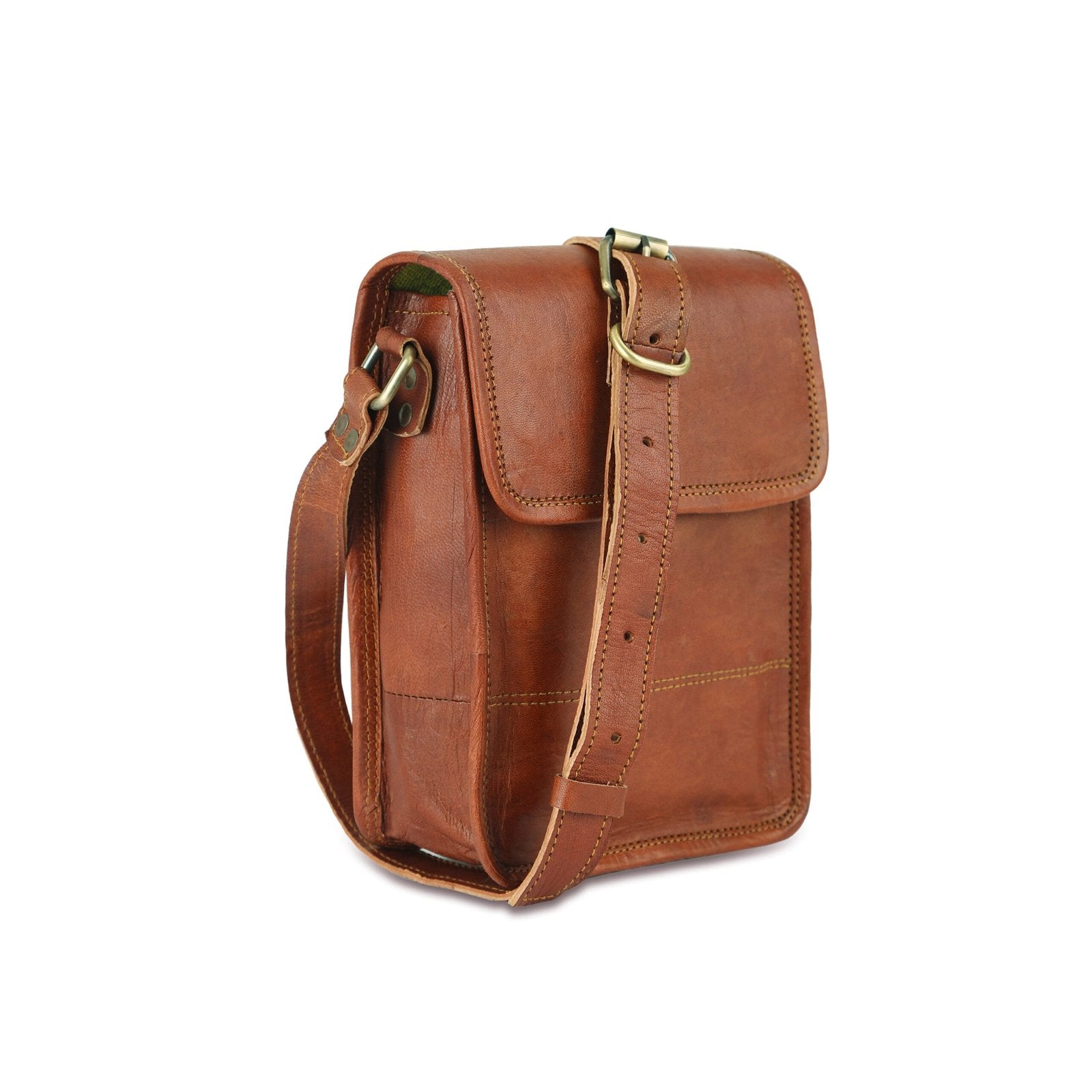 Sandy Brown Crossbody sling Messenger Bag
